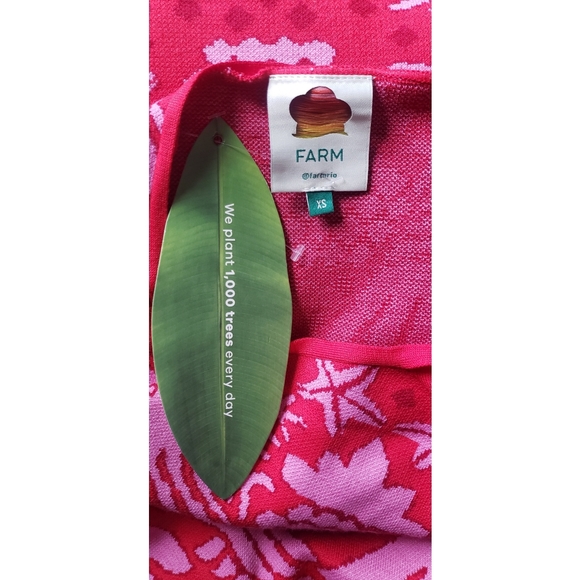 Farm Rio Red Jungle Scarf Knit Skirt - Picture 8 of 8